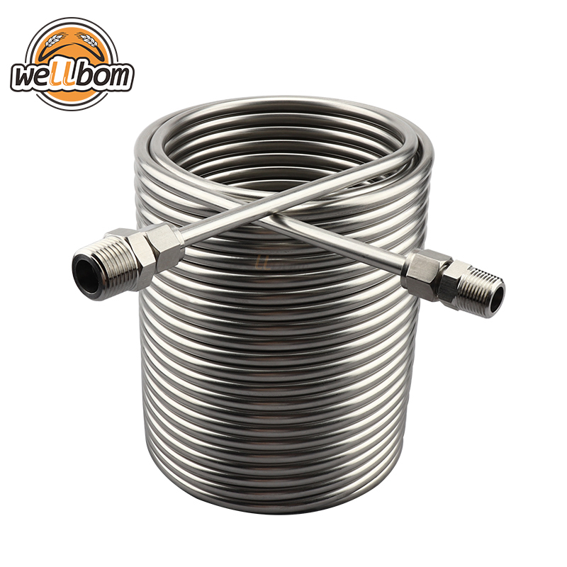 New Arrival Titanium Seamless Tube Coil Heat Exchanger Brewing Counterflow Wort Chiller
